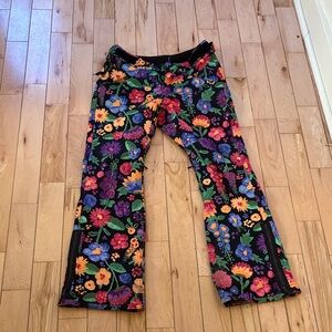Floral Print Snow Pants